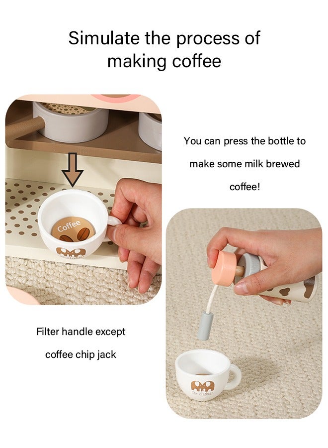 JSAITOYS Mengqu Wooden Children'S Coffee Machine Toys To Create A Unique Coffee World - Image 4