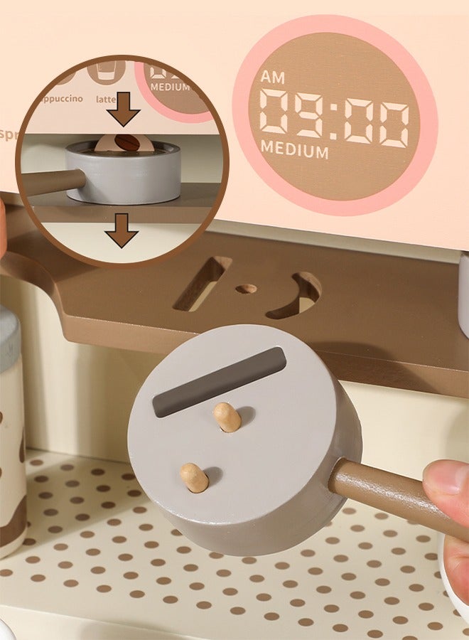 JSAITOYS Mengqu Wooden Children'S Coffee Machine Toys To Create A Unique Coffee World - Image 5
