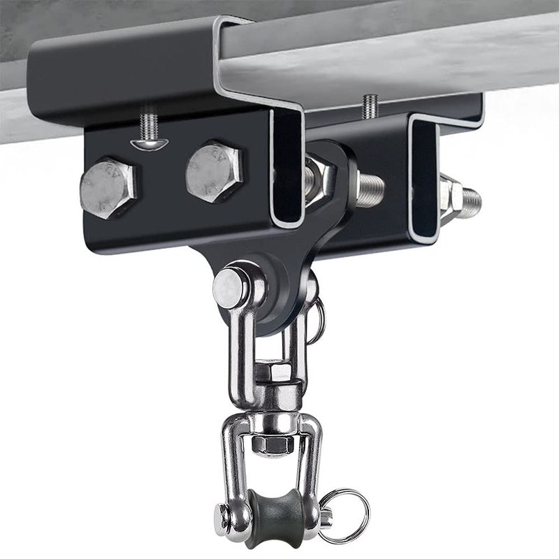 Dolibest Heavy Bag Mount, Punching Bag Hanger, I Beam Hanger, Heavy Bag Hanger for Punching Bag Accessories, Punching Bag Bracket, Beam Hanger with Swivel Hook, Ceiling Mount for Boxing Bag - Image 1