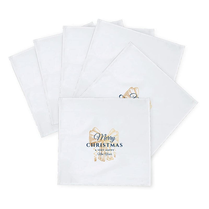 Khakee 6 Pcs Christmas Theme Silk Table Napkins 10x 10 for Xmas Decoration Christmas OrnamentsChristmas Giftxmas21167 - Image 2