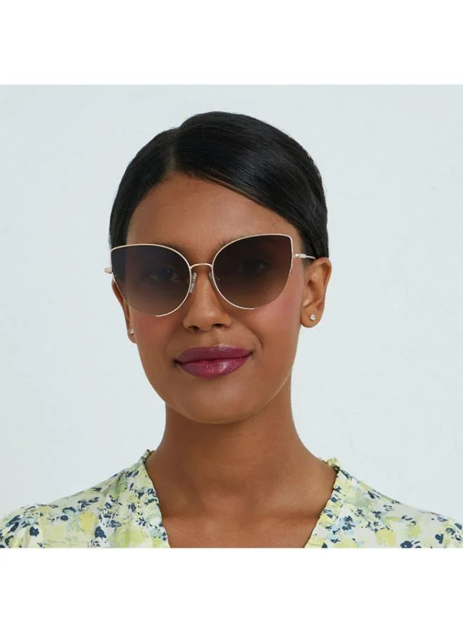 30Sundays COLETTE - La French Collection Women Brown Sunglasses - Frame Material: Metal - Lens Color: Brown- Frame Color: Rose Gold - Full Rim