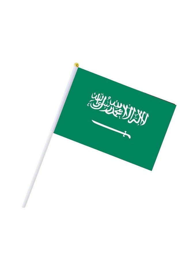 Saudi flag waving 50 flags