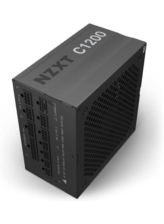 C1200 PSU - 1200 Watt Gaming PC Power Supply – ATX 3.0 – PCIe 5.0 12VHPWR Connector – 80 Plus Gold Efficiency – Fully Modular – Zero Fan Mode – Black Sleeved Cables