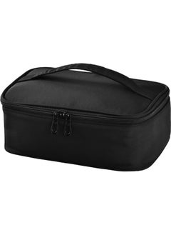 Black Insulated Lunch Bag, Reusable Cooler Tote for School, Office, and Travel