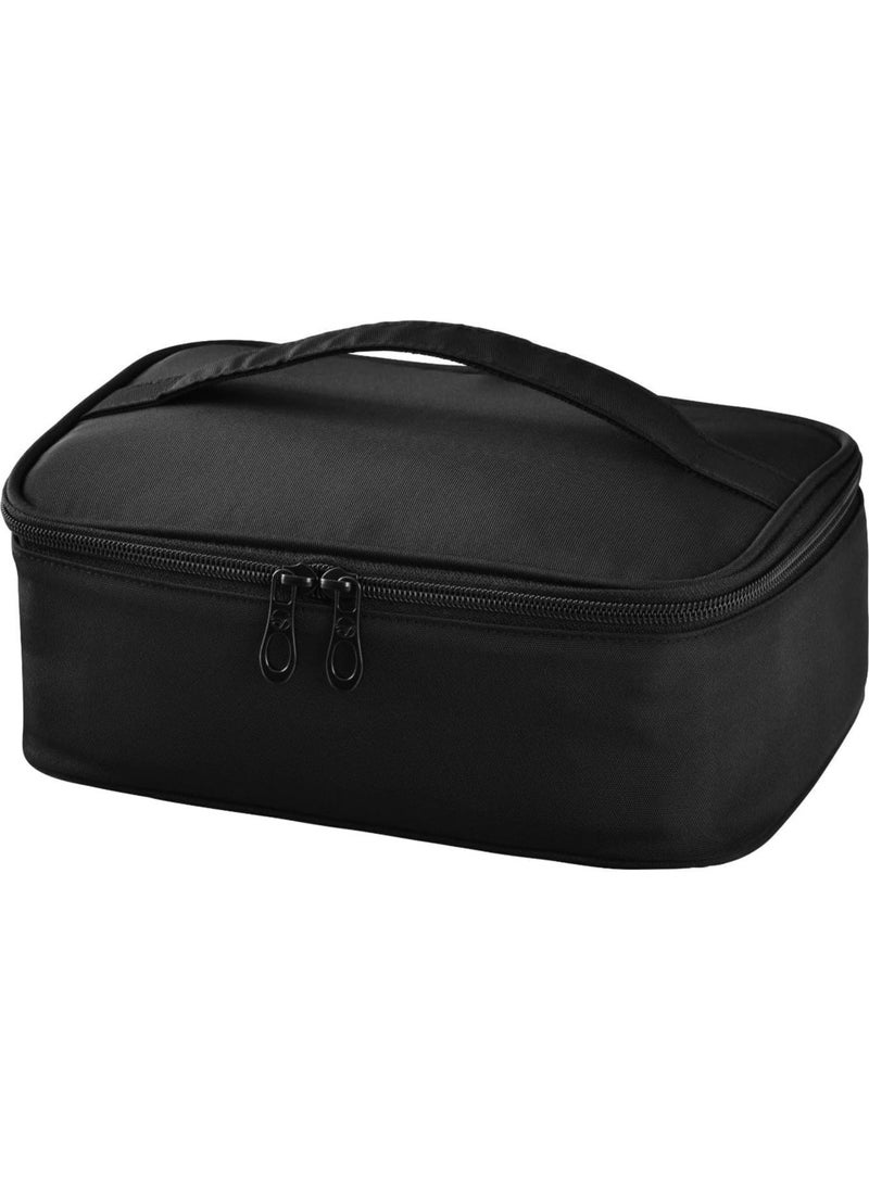 Oasisgalore - Black Insulated Lunch Bag, Reusable Cooler Tote for School, Office, and Travel - Image 1
