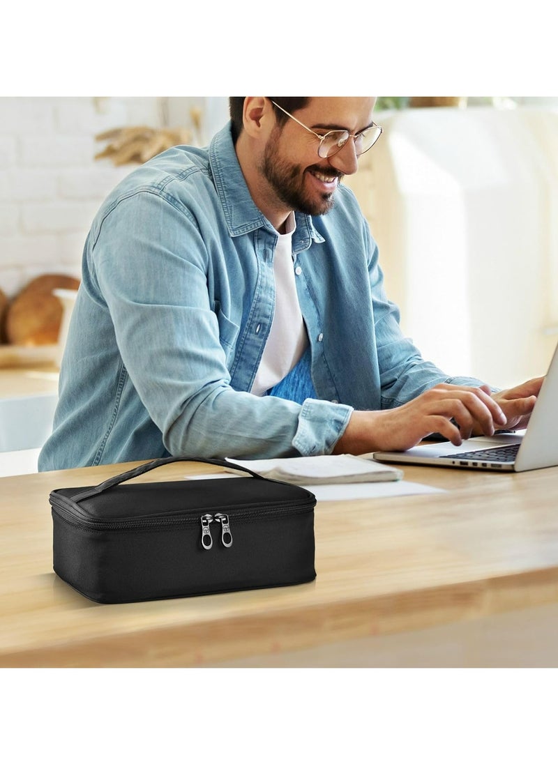 Oasisgalore - Black Insulated Lunch Bag, Reusable Cooler Tote for School, Office, and Travel - Image 1
