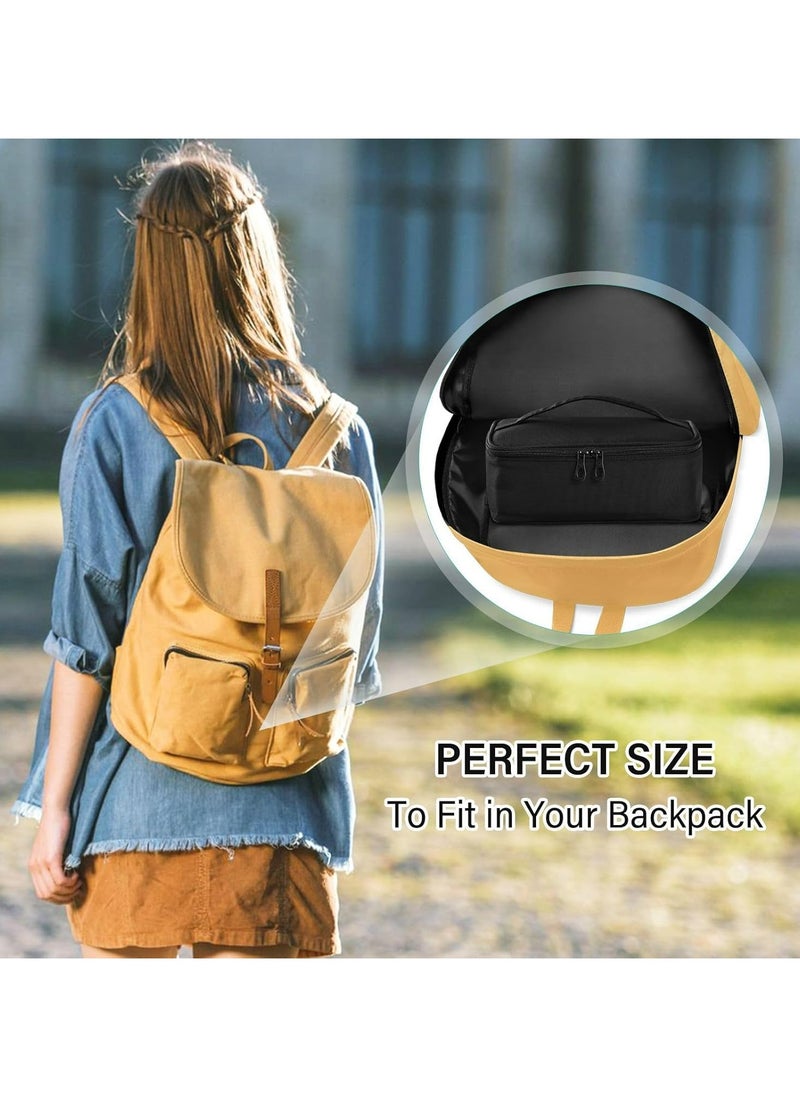 Oasisgalore - Black Insulated Lunch Bag, Reusable Cooler Tote for School, Office, and Travel - Image 1