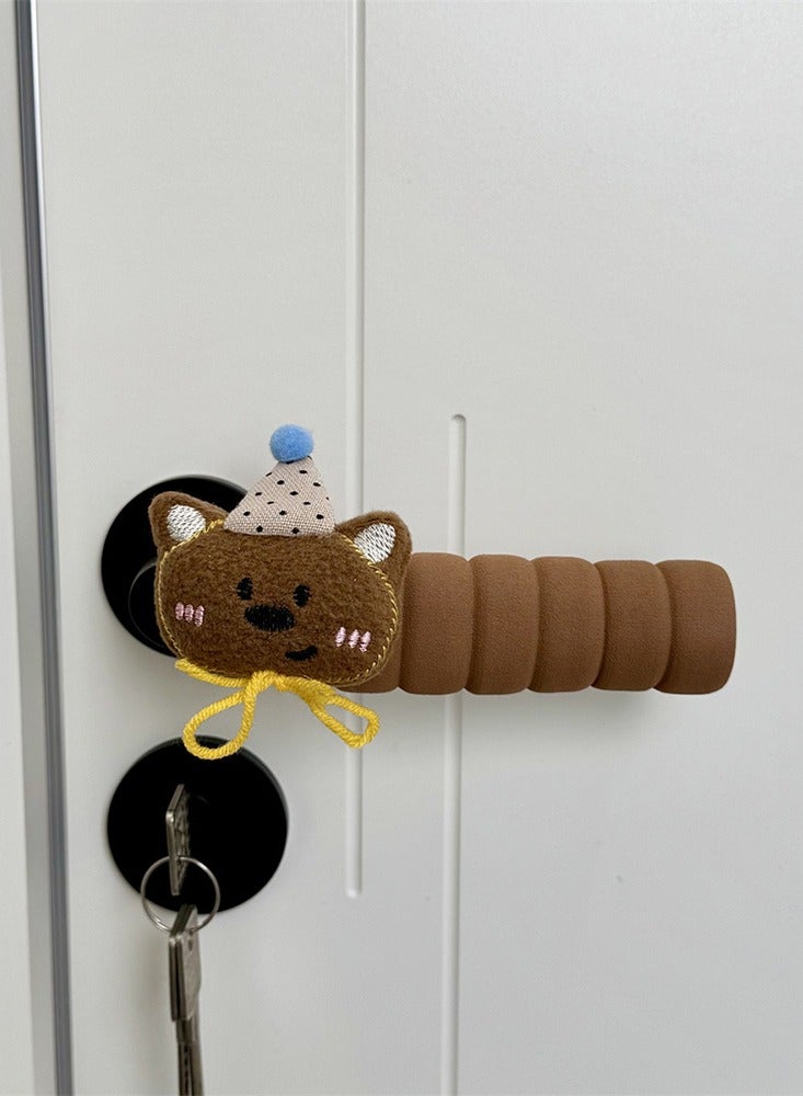 2pcs Cute Cartoon Door Handle Protective Cover, Anti-Collision And Anti-Scald Bedroom Door Handle Decoration, Protect Hands From Burns And Chills (Left And Right Hands One Each) - Image 2