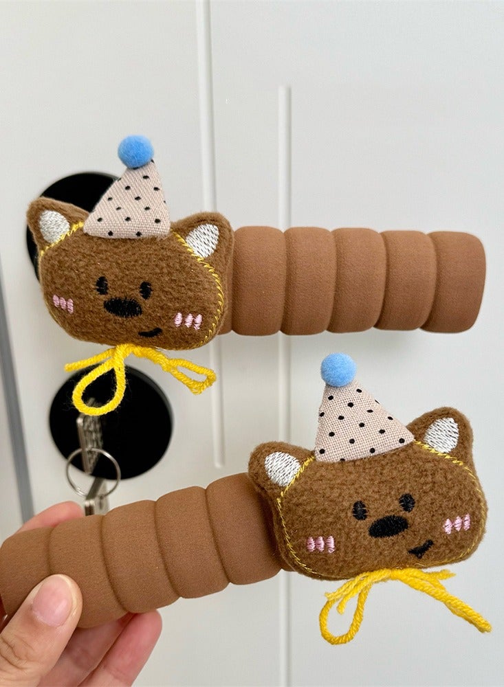 2pcs Cute Cartoon Door Handle Protective Cover, Anti-Collision And Anti-Scald Bedroom Door Handle Decoration, Protect Hands From Burns And Chills (Left And Right Hands One Each) - Image 3