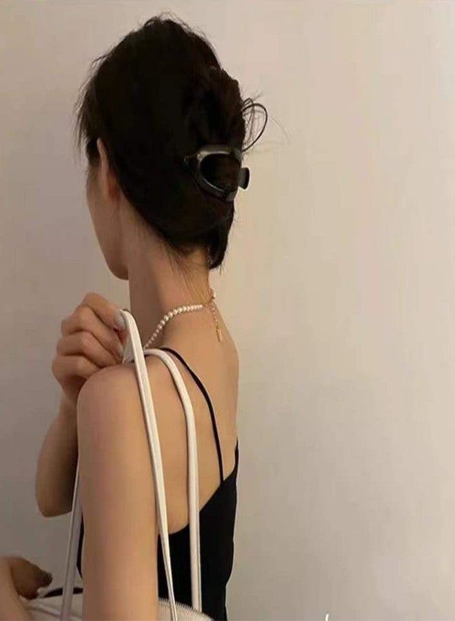 yaozeio Lay Down Claw Clip Flat French Hair Clips Jaw Clips for Hair Clamps for Thick Thin Hair Styling Accessories for Women Girls Banana Barrettes for Women No Slip Grip 2Pcs - Image 5