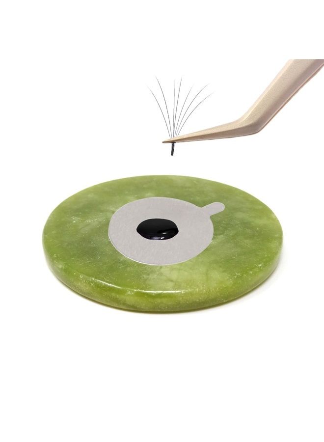 Honbay 600PCS Disposable Eyelash Glue Holder Pallet Sticker Waterproof Foil Eyelash Extension Glue Stickers Pads for Makeup (21mm)