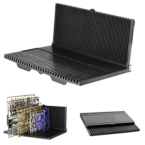 HUBEST Model Pieces Shelves LShape Foldable Parts Organizer Rack for Hobby Building Tools Compatible with Gundam Gunpla Car Airplane Military Models - Image 1