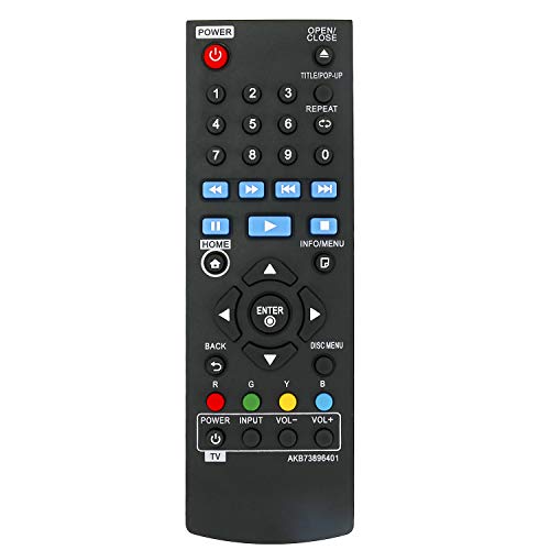 Beyution New AKB73896401 Remote Control fit for LG Blu-ray Disc DVD Player BP135 BP135W BP145 BP155 BP165 BP175 BP255 BP300 BP335W BP335WN BP335W-N BP340 BP350 BPM25 BPM34 BPM35 UP870 UP875 BP250-N BP340 - Image 1