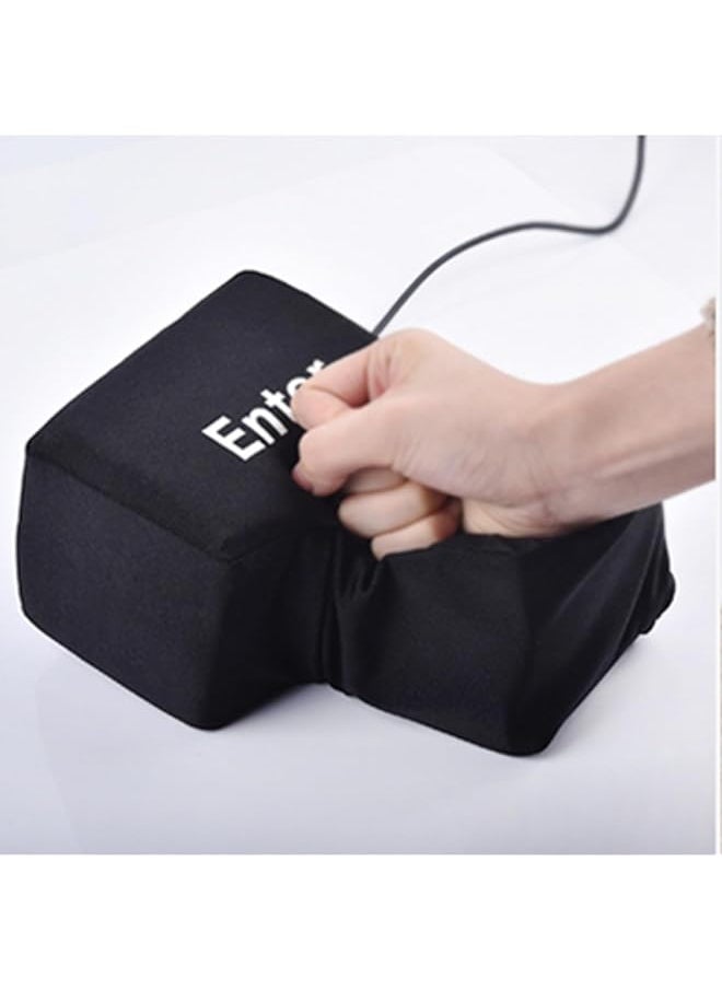 The Bros Anti-Stress Toy Pillow, Giant Enter USB Key Relieve Stress Toy, Connected to Computer, Creative Super Sized 3D Enter Key Soft Toy, Suitable for Desktop, Bed, Office  - Image 1