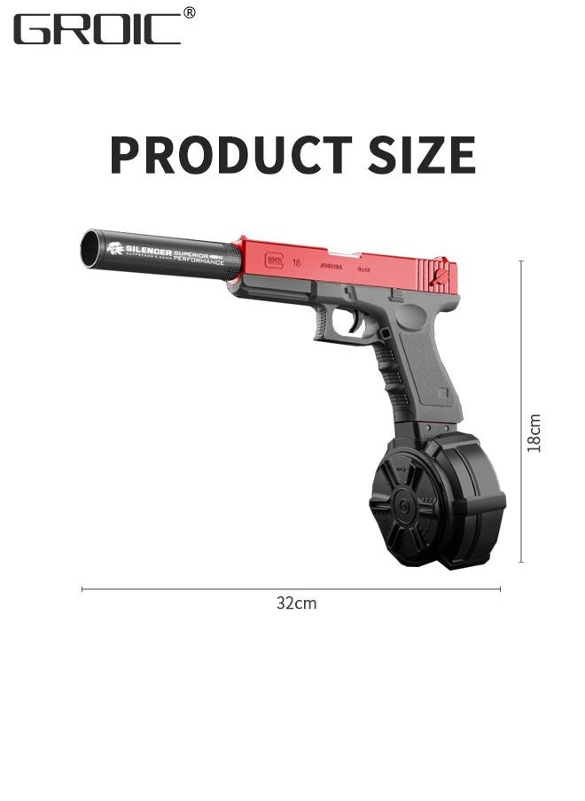 GROIC - Soft Bullet Toy Guns, Glock Continuous Shell Throwing Soft Gun Toy, Toy Foam Blasting Gun, Shooting Games Machine Gun Toys Pistol Toys for Kids Soft Bullet Gun with Eva Soft Bullet, Goggles - Image 1