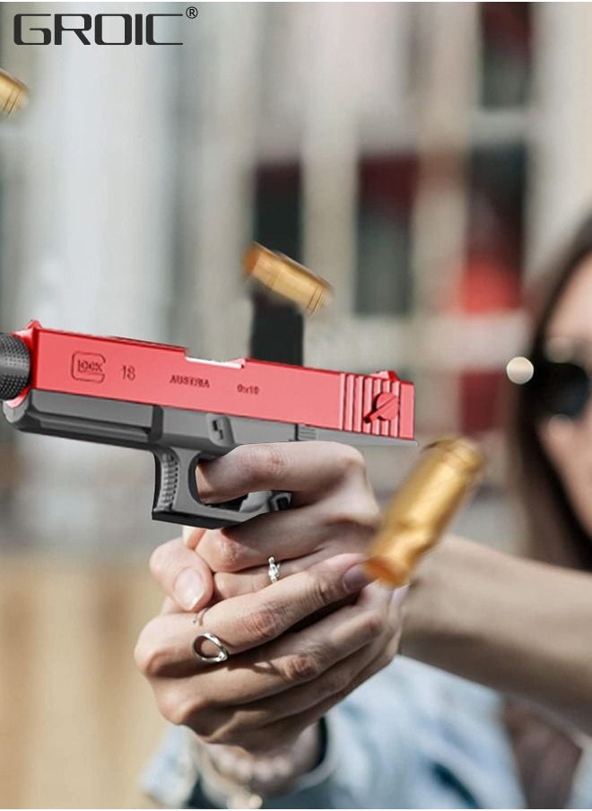 GROIC - Soft Bullet Toy Guns, Glock Continuous Shell Throwing Soft Gun Toy, Toy Foam Blasting Gun, Shooting Games Machine Gun Toys Pistol Toys for Kids Soft Bullet Gun with Eva Soft Bullet, Goggles - Image 1