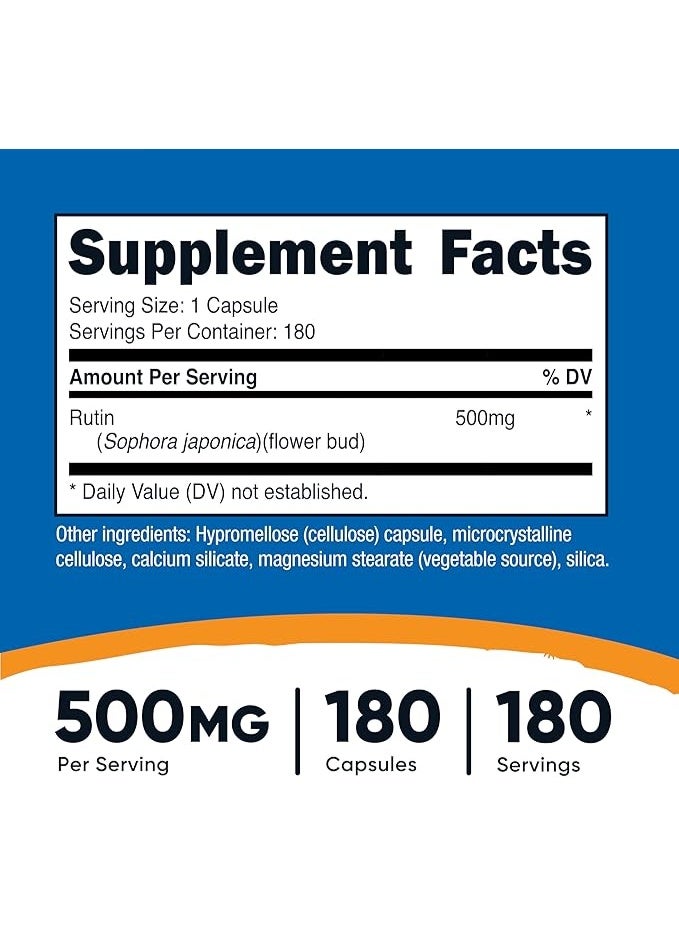 Nutricost, Rutin, 500 mg, 180 Capsules - Image 5