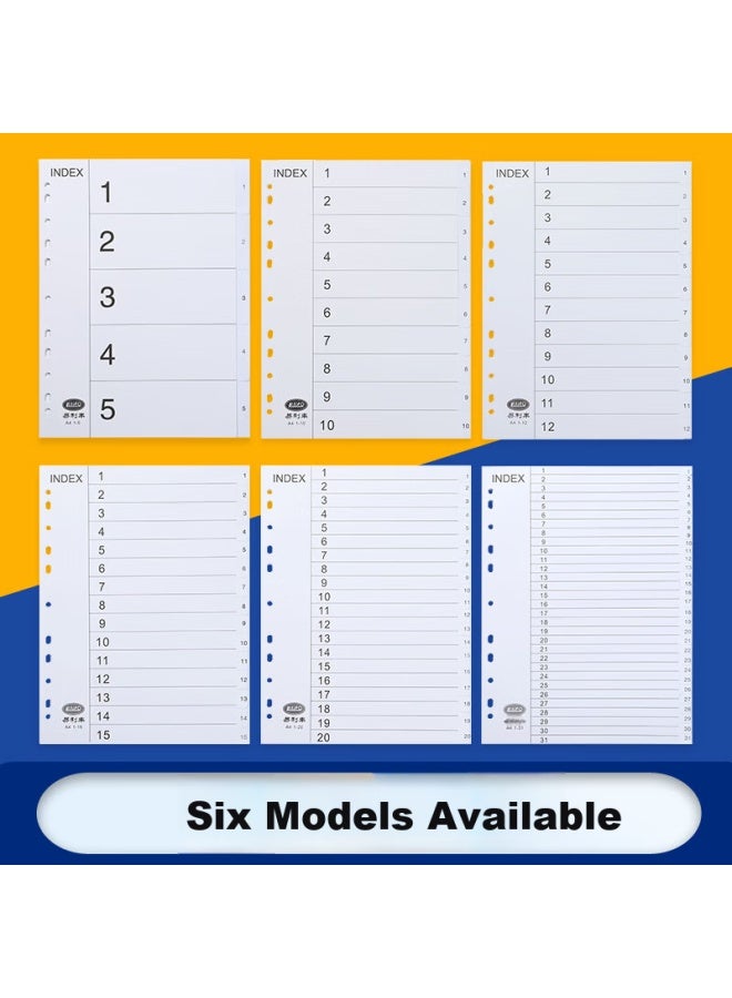 Elifo A4 Index Divider Tabs With 12 Pages Grey - Image 2