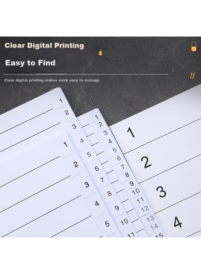 Elifo A4 Index Divider Tabs With 12 Pages Grey - Image 4