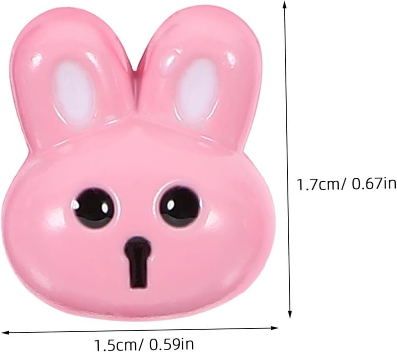 DOITOOL 12pcs Easter Rabbit Resin Buttons for Sewing DIY Crafts Small Durable Decorative Buttons for Clothes Hats Bags Unique Retro Style Fashion Accessories - Image 2