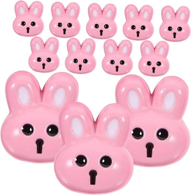 DOITOOL 12pcs Easter Rabbit Resin Buttons for Sewing DIY Crafts Small Durable Decorative Buttons for Clothes Hats Bags Unique Retro Style Fashion Accessories - Image 1