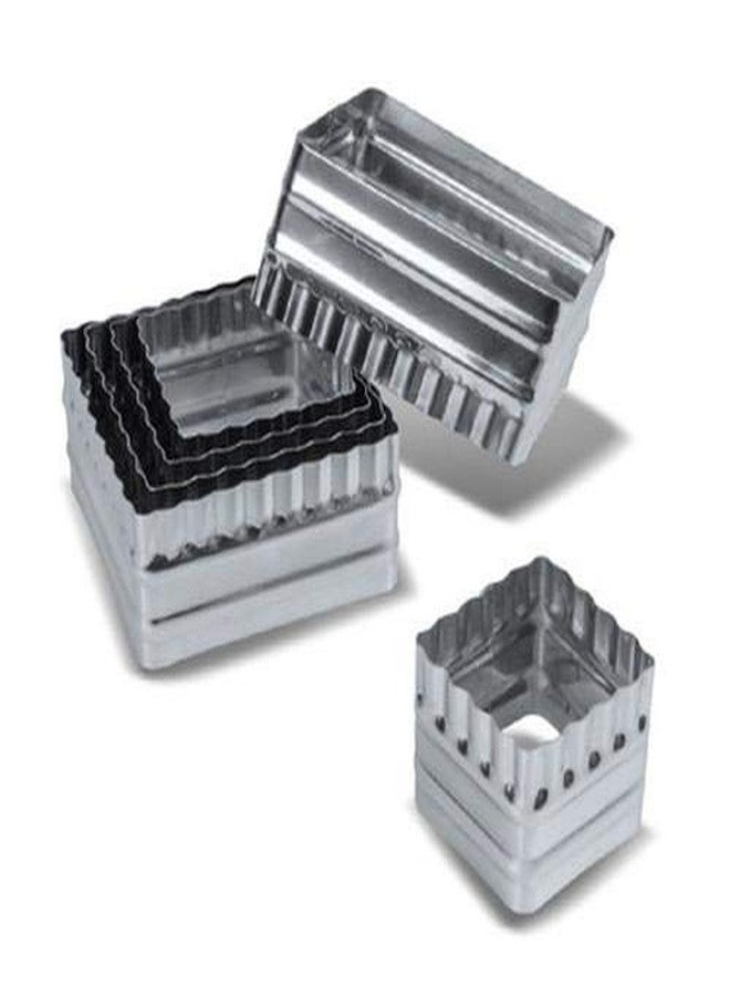 APSAMBR®-6PCS/Lot New On Slae Double Cut-Outs Square Shaped Cake Fondant Cutter Sets Teeth Smooth Grade Cookie Cake Decorating Tools - Image 4