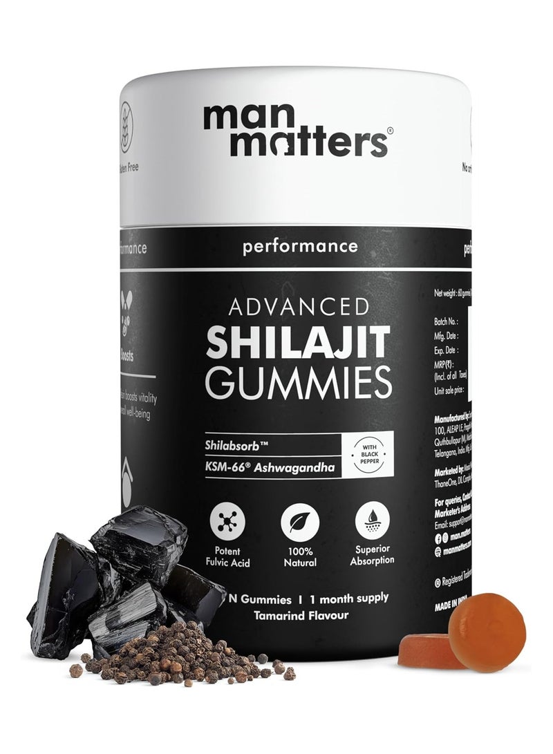 Man Matters Pure Himalayan Shilajit Gummies with Ashwagandha 30 Gummies - Image 1