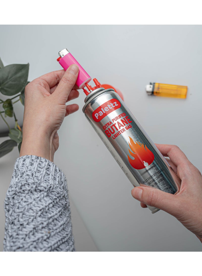 NATIONAL PAINTS National Paints PALETTZ Butane Lighter Gas Refill 250 mL Ultra Purified Fuel for Lighters and Gadgets Multi Adapters Included Compact Leak Free Design Safe and Efficient  - Image 4
