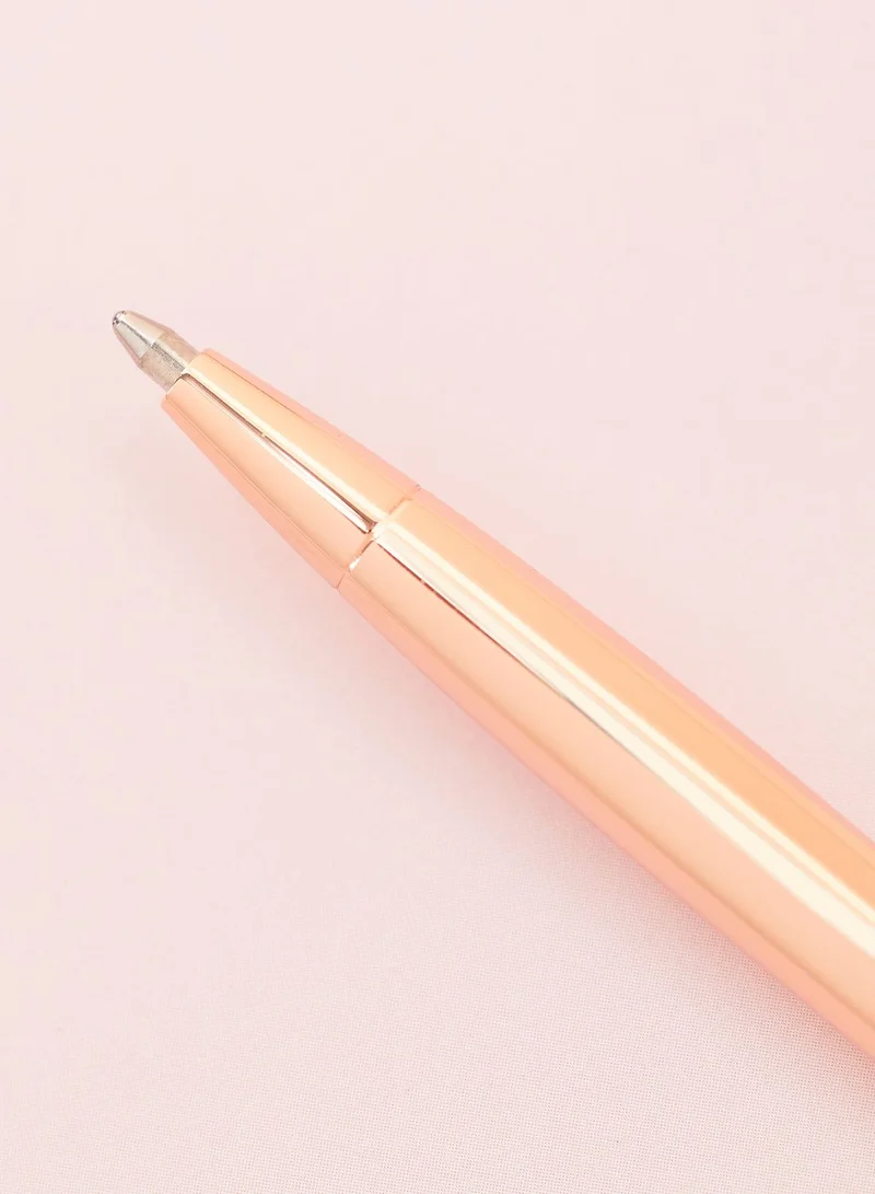 Pink Cactus Bow Rose Gold Ballpoint Pen