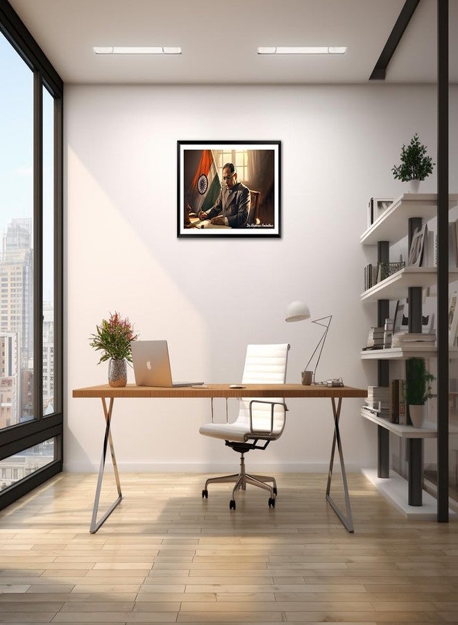 DBrush B.R. Ambedkar poster with frame framed baba Saheb ambedkar painting Large size For Office Home Decor Gift item 14x20 Inch Wall Hanging (Laminated Coated) - Image 2