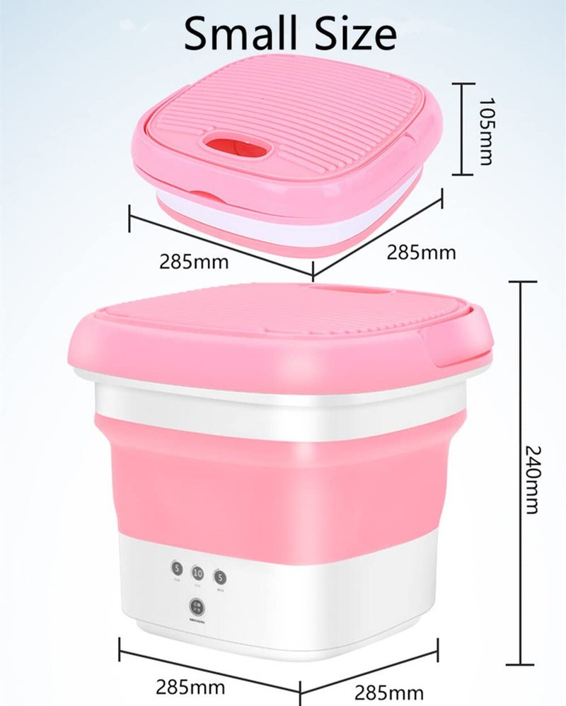 MIZEY Folding Washing Machine For Clothes With Dryer Bucket Washing Mini Washing Machine For Socks Underwear With Drying Centrifuge - Image 2