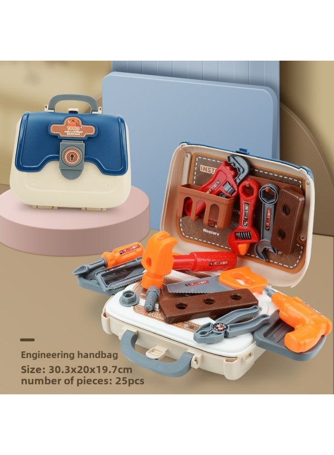 Spot Children's Play House Toys Boys And Girls Beauty Burger Tools Multi-function Messenger Bag Toys Wholesale-Color:Villa Makeup Crossbody Bag  - Image 3