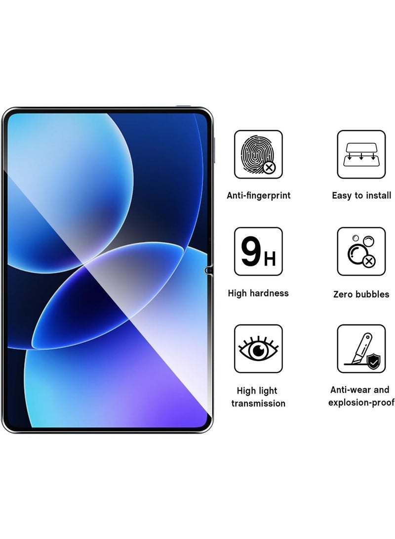 2 Pack Screen Protector for Xiaomi Pad 8 / Xiaomi Pad 8 Pro / Xiaomi Pad 7 / Xiaomi Pad 7 Pro 11.2 Inch, Ultra Clear 9H Hardness Touch Sensitive Anti-Scratch Anti-Fingerprint Protective Tempered Glass Film - Image 2