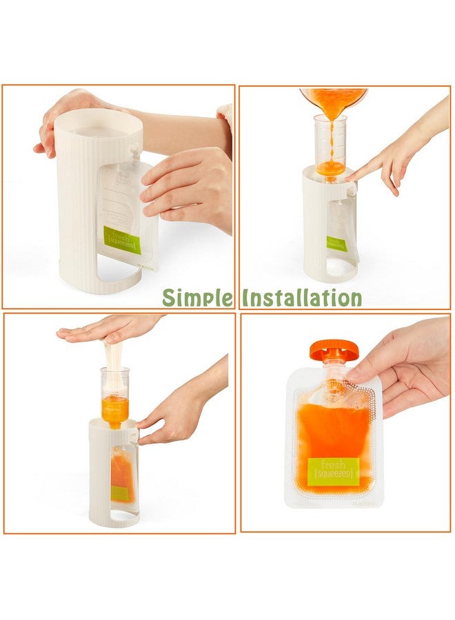 PandaEar PandaEar Squeeze Station for Baby Puree Food Storage, Baby Food Pouch Filling Maker with 10 Pcs Pouches, Pouch Filling Station for Infant and Toddlers  - Image 2