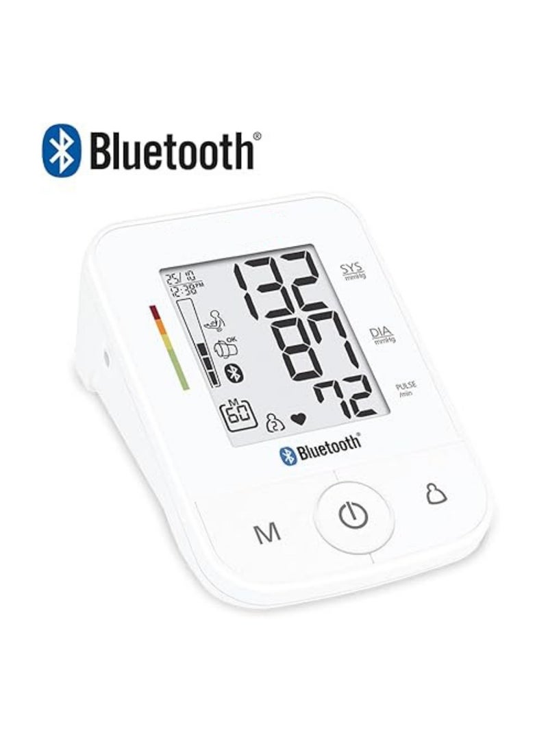 X3 Fully Automatic Digital Blood Pressure Monitor – Real Fuzzy Technology, Bluetooth Connectivity, Hypertension Risk Indicator, Adapter Port – High Accuracy Device