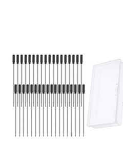 36 Pieces Cross Pen Refills Black Metal Ballpoint Pen Refills 1.0 mm Ink Pen Refills Compatible with Clear Plastic Pen Box for Home, Office, School, Stationery