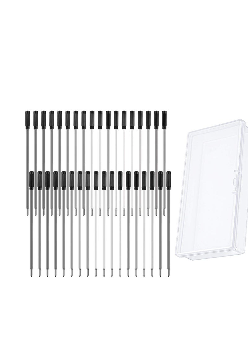 SYOSI - 36 Pieces Cross Pen Refills Black Metal Ballpoint Pen Refills 1.0 mm Ink Pen Refills Compatible with Clear Plastic Pen Box for Home, Office, School, Stationery - Image 1