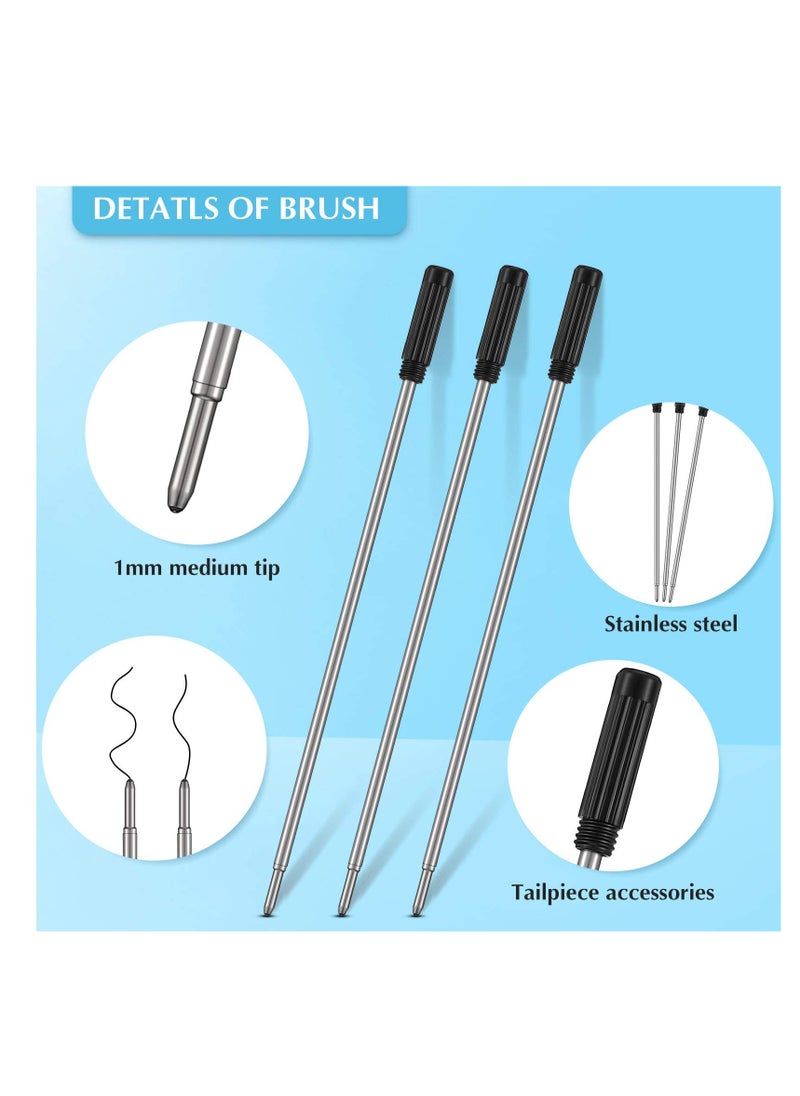 SYOSI - 36 Pieces Cross Pen Refills Black Metal Ballpoint Pen Refills 1.0 mm Ink Pen Refills Compatible with Clear Plastic Pen Box for Home, Office, School, Stationery - Image 1