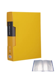 Deli 100-Pocket Clear Display Book With Case Assorted Colours  - Image 1