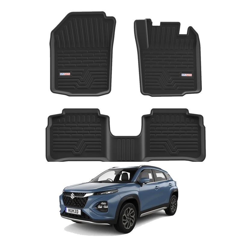 SIPL Fronx TPE Car Mats – All Weather Resistant Car Floor Mats | Anti Slip Full Coverage 3D Car Foot Mat | Waterproof Durable | Easy to Clean & Dust Free - Image 1