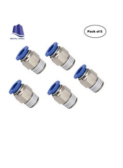 Generic PU Pipe & Fittings Polyurethane | Pneumatic Pipe Push in to Connect Fittings (Male Socket - Pack of 5, 8mmx1/2")  - Image 2