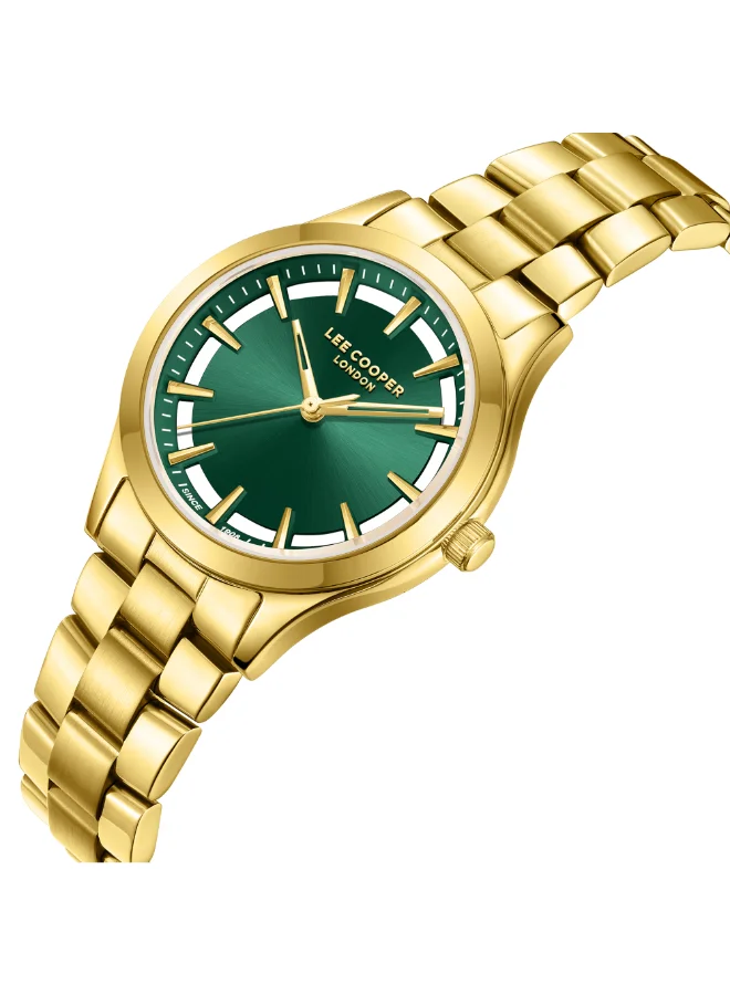 Lee Cooper Dark Green Women's Metal Analog Watch LC08147.170 - 33 mm for Women | Best Price UAE