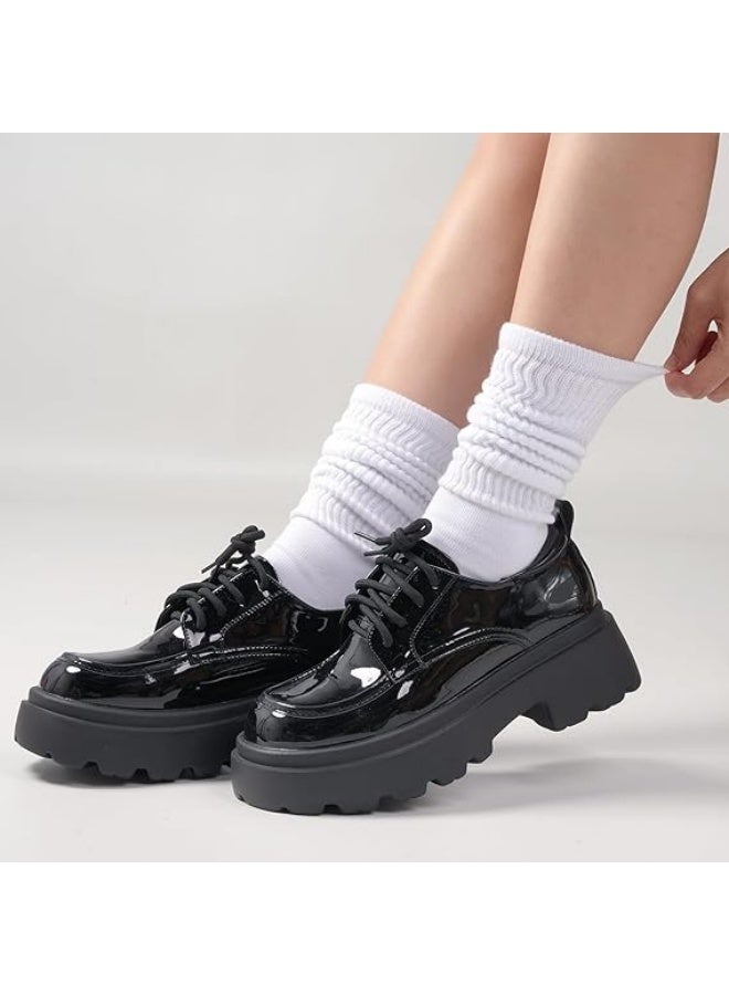 "3 pcs Grip Pilates Socks for Women, Yoga Slouch Socks with Grip for Barre Workout Hospital Long Scrunch Slipper Socks " - Image 5