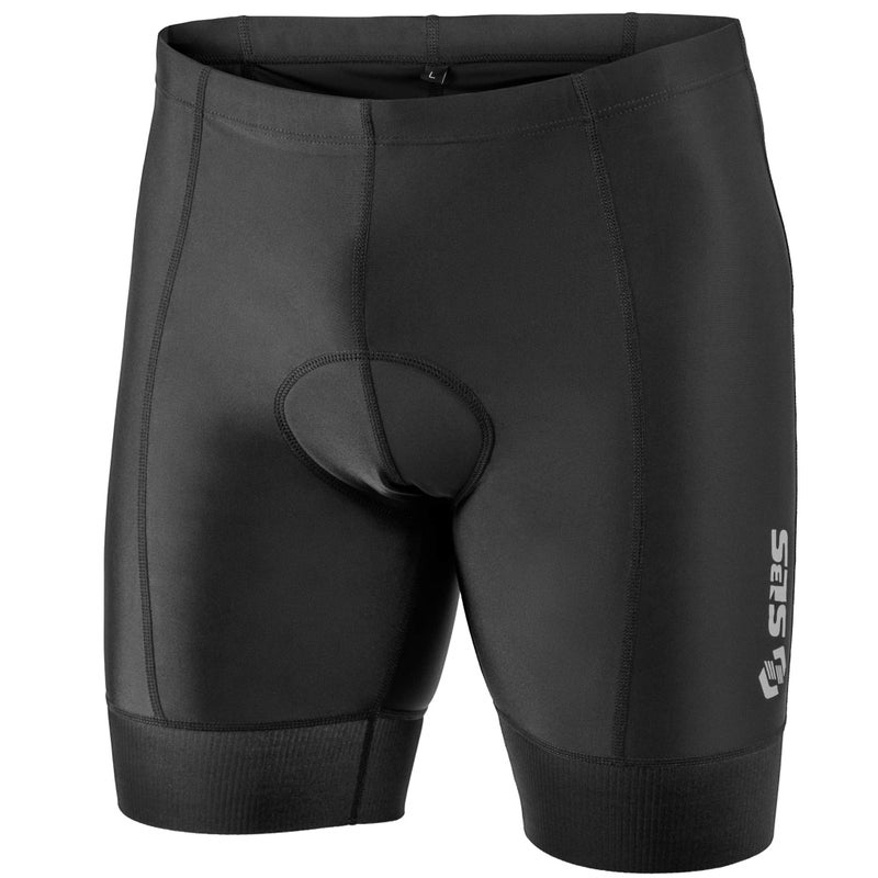 SLS3 Triathlon Shorts Mens â€“ Tri Shorts Mens â€“ 2 Pockets FRT â€“ Designed by Athletes for Racing (Midnight Black, Medium)