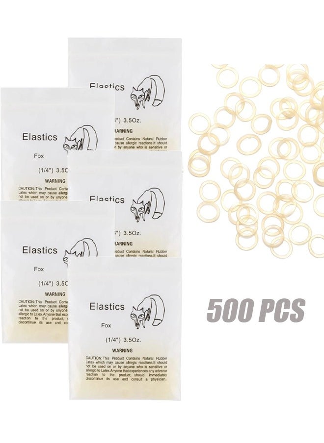 HY 500 Pcs Orthodontic Elastic Rubber Bands, 4.5 Oz 1/4" Size Dental Rubber Traction Bands for Teeth Gap, Braces, Dog Grooming Top Knots, Bows, Braids, Tooth Gaps, and Dreadlocks  - Image 1