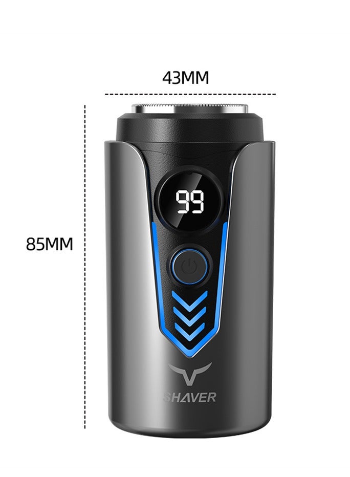 Generic Mini Electric Shaver, Portable Shaver for Men, USB Electric Razor Rechargeable Shaving Wet and Dry with Fast Charging, Upgrade Magnetic Wireless Shaver Razor for Men (T2-Black-99)  - Image 4