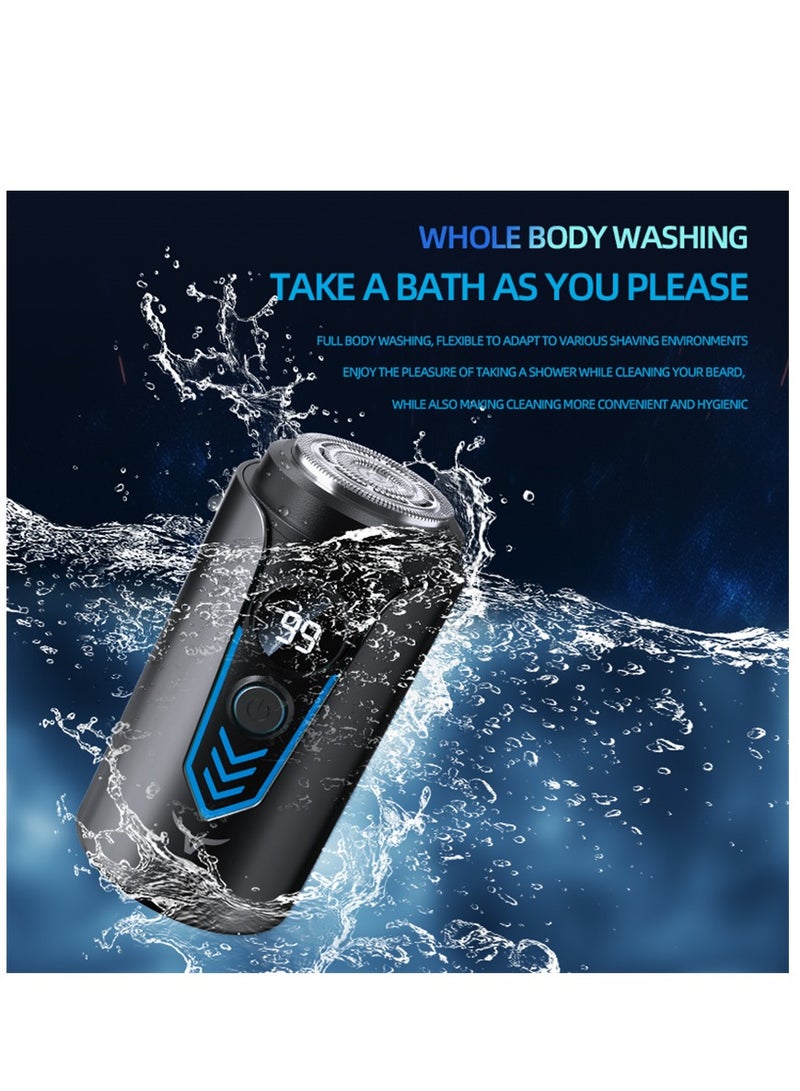 Generic Mini Electric Shaver, Portable Shaver for Men, USB Electric Razor Rechargeable Shaving Wet and Dry with Fast Charging, Upgrade Magnetic Wireless Shaver Razor for Men (T2-Black-99)  - Image 3