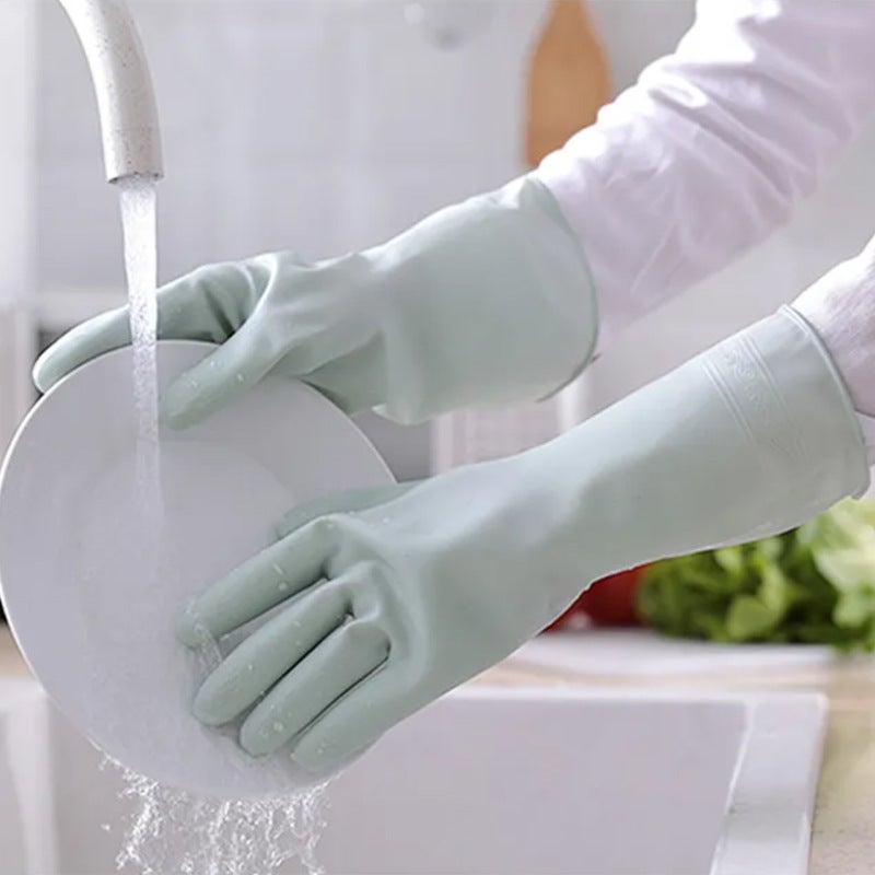 Thick PVC Gloves for Dishwashing Waterproof Morandi Ash (70g) Morandi Ash (70g)