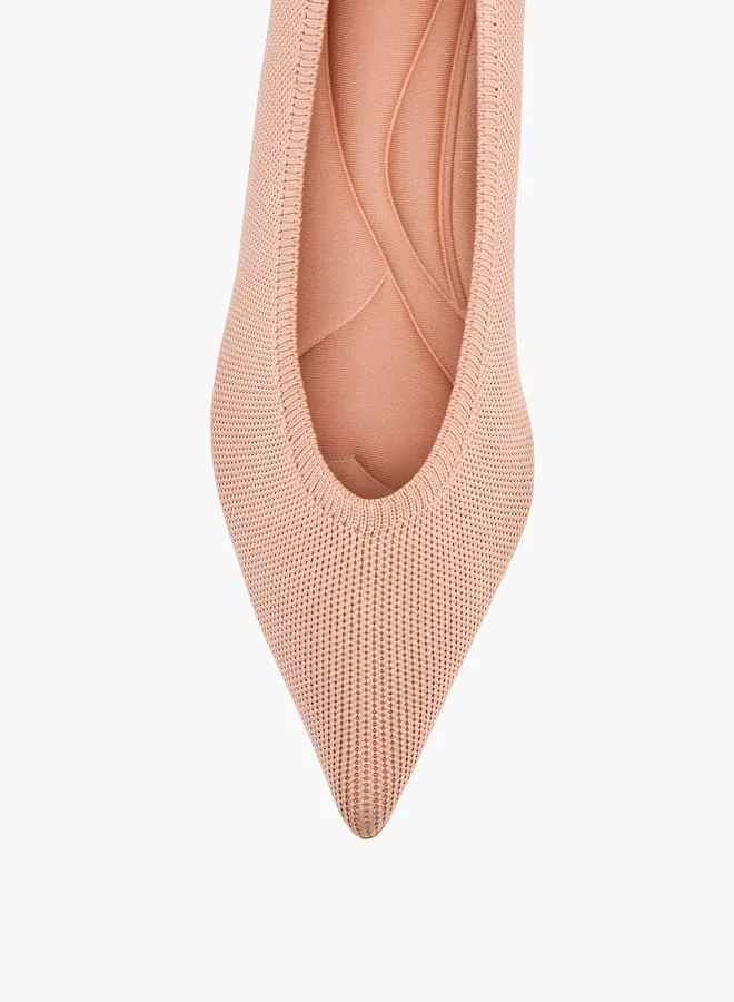 Celeste Womens Textured Slip-On Pumps With Kitten Heels