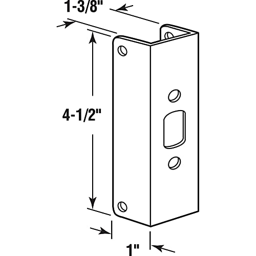 Defender Security Prime-Line U 9566 1-3/8 In. Thick Bright Brass Door Edge Reinforcer (Single Pack) - Image 2